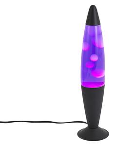 Lava svetilka vijolična z belim voskom vklj. LED - Molten Lava