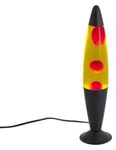 Lava svetilka rumena z rdečim voskom vklj. LED - Molten Lava