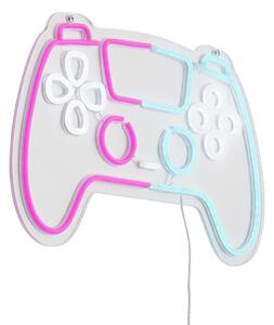 Neonska stenska svetilka roza z modro vklj. LED 3-stopenjsko zatemnjevanje - Controller