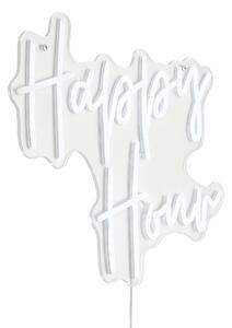 Neonska stenska svetilka bela vključno z LED - Happy Hour