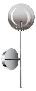 IDEAL LUX stenska svetilka Equinoxe, krom/dimno siva, višina 45 cm, Krom, Dnevna soba / jedilnica, Kovina