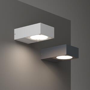 IDEAL LUX zunanja stenska svetilka Sirio, antracitna, širina 10 cm, kovinska, Črna, Aluminij, Sodobni