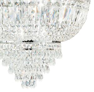 IDEAL LUX stenska svetilka Dubai, medenina/prozorno, širina 25 cm, kristal, zatemnjen, Zlata / medeninasta, Dnevna soba / jedilnica, Steklo