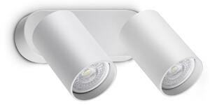 IDEAL LUX stenski reflektor Dynamite Round, bel, 16,5 cm, 2-žarilni, Bela, Dnevna soba / jedilnica, Kovina, Sodobni