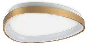 IDEAL LUX LED-stropna svetilka Gemini, medenina, 42 cm, 4000 K, vklop/izklop, Zlata / medeninasta, Dnevna soba / jedilnica, Kovina, Sodobni