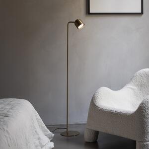IDEAL LUX Stoječa svetilka Dodo iz medenine, višina 118 cm, kovina, regulator, zatemnjen, Zlata / medeninasta, Dnevna soba / jedilnica, Kovina, Sodobni