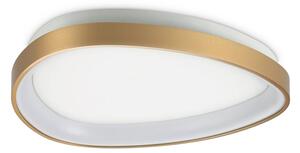 IDEAL LUX LED-stropna svetilka Gemini, medenina, 42 cm, 2700 K, vklop/izklop, Zlata / medeninasta, Dnevna soba / jedilnica, Kovina, Sodobni