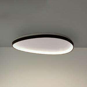 IDEAL LUX LED-stropna svetilka Gemini, črna, 61 cm, 2700 K, vklop/izklop, Črna, Dnevna soba / jedilnica, Kovina, Sodobni