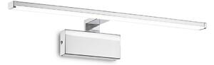 IDEAL LUX LED-stenna svetilka Alma, kromirana kovina, širina 51 cm, Krom, Dnevna soba / jedilnica, Kovina, Sodobni, Stenska vtičnica spodaj
