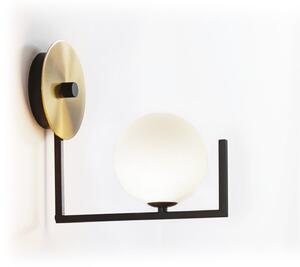 IDEAL LUX stenska svetilka Birds, črna/medenina, višina 25 cm, kovina, Črna, Dnevna soba / jedilnica, Kovina, Sodobni