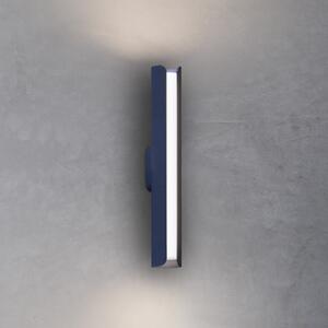 IDEAL LUX LED-stenna svetilka Dorica, modra, višina 30 cm, kovinska, Modra, Dnevna soba / jedilnica, Aluminij, Sodobni