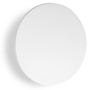 IDEAL LUX Zunanja LED-stenna svetilka Punto, bela, premer 30 cm, Bela, Kovina, Sodobni