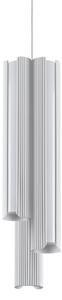 IDEAL LUX LED-visoka svetilka Dorica, bela, premer 9 cm, kovinska, 3-žarilna, zatemnjen, Bela, Dnevna soba / jedilnica, Aluminij, Sodobni