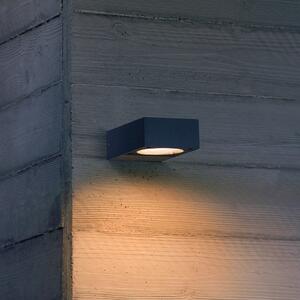 IDEAL LUX Zunanja stenska svetilka Sirio, črna, širina 10 cm, kovinska, Črna, Aluminij, Sodobni