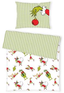 POSTELJNINA GRINCH 140/200 cm saten večbarvno