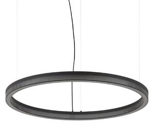 IDEAL LUX LED-visoka svetilka Crown, premer 80 cm, črna, kovinska, Črna, Dnevna soba / jedilnica, Kovina, Sodobni
