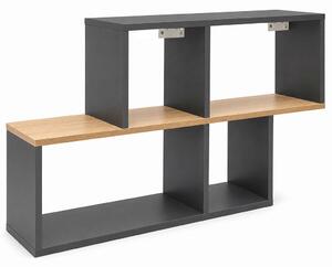 STENSKI REGAL 100/53/20 cm antracit, medeni hrast