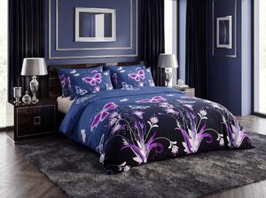 Posteljnina iz mikrovlaken VIOLET BUTTERFLY temno modra Dimenzije posteljnine: 70 x 90 cm | 140 x 200 cm