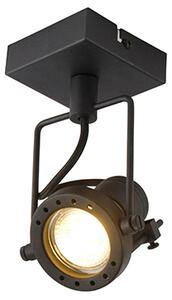 Industrijski stropni reflektor črn nastavljiv GU10 50mm - Suplux