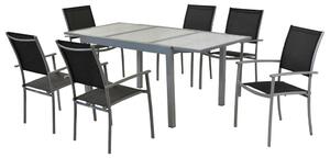 Gardenson Vrtni Set Milano, 7-delni, Raztegljiva Miza