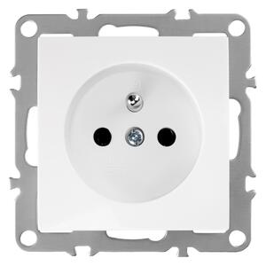 Enojna vtičnica z ozemljitvijo OSTE JNH001-G White