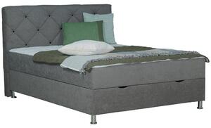 Modern Living Postelja Z Vzmetnico Black Diamant, 160x200, Siva