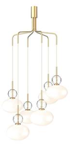 NuuraNuura - Rizzatto Cluster 6 Lestenec Satin Brass/Opal Nuura