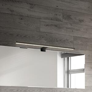 Briloner LED-ogledalo Dun 2 v 1, črno mat, IP44, dolžina 50 cm, Črna, Kopalnica, Plastika, Sodobni