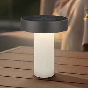Briloner LED-akumulatorska solarna namizna svetilka Poga, staro bela/antracitna, IP44, zatemnjen, Bela, Plastika, Sodobni