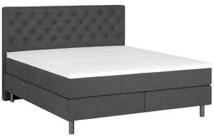 POSTELJA BOXSPRING 140 cm x 200 cm , tekstil antracit