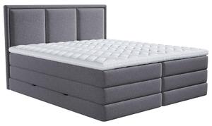 POSTELJA BOXSPRING 140 cm x 200 cm , tekstil temno siva