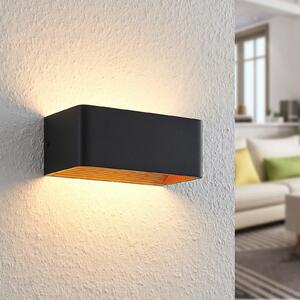 Arcchio LED stenska svetilka Karam, 20 cm, črna, kovinska, gor/dol, Črna, Dnevna soba / jedilnica, Aluminij, Sodobni