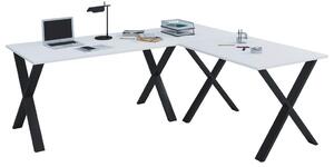 MID.YOU Kotna Pisalna Miza Lona, Bela, 190x130cm