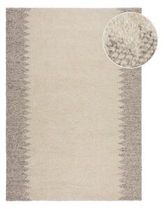 Kremno bela ročno tkana preproga iz mešanice volne 80x150 cm Minerals Border – Flair Rugs