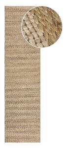 Ročno tkan tekač iz konopljastega osleza v naravni barvi 60x230 cm Drew Stripe – Flair Rugs