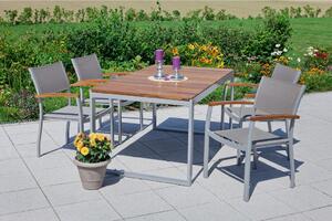 Gardenson Vrtna Garnitura Naxos, 5-Delno, Siva, Masivno