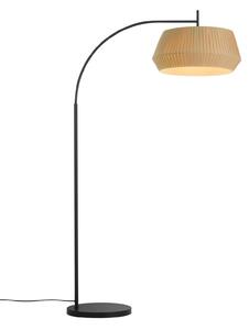 Nordlux Stoječa svetilka Dicte, ročno spleteni senčnik, bež, Bež, Dnevna soba / jedilnica, Tkanine / tekstil, Skandinavski