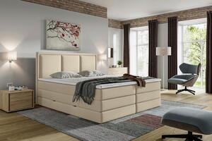 POSTELJA BOXSPRING 140 cm x 200 cm , tekstil bež