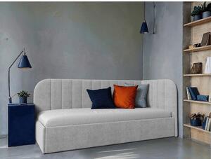 OBLAZINJENA POSTELJA 90 cm x 200 cm , les, tekstil, leseni material siva