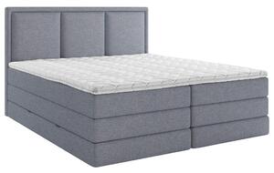 POSTELJA BOXSPRING 140 cm x 200 cm , tekstil modra