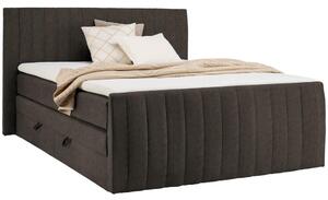 BOXSPRING POSTELJA 160 cm x 200 cm , tekstil rjava