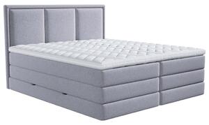 BOXSPRING POSTELJA 140 cm x 200 cm , tekstil siva