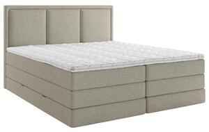 BOXSPRING POSTELJA 140 cm x 200 cm , tekstil umazano rjava