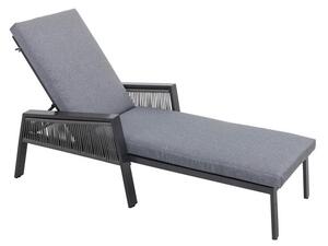 LEŽALNIK aluminij prašno lakirano svetlo siva
