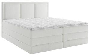 POSTELJA BOXSPRING 140 cm x 200 cm , tekstil bela