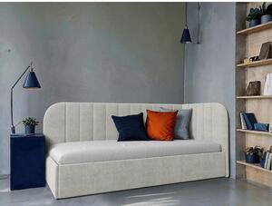 OBLAZINJENA POSTELJA 90 cm x 200 cm , les, tekstil, leseni material bež