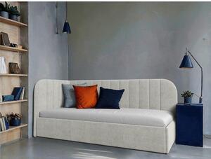 OBLAZINJENA POSTELJA 90 cm x 200 cm , les, tekstil, leseni material bež