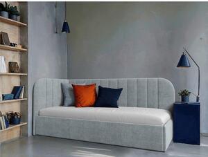 OBLAZINJENA POSTELJA 90 cm x 200 cm , les, tekstil, leseni material metino turkizna