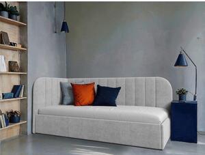 OBLAZINJENA POSTELJA 90 cm x 200 cm , les, tekstil, leseni material siva