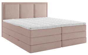 POSTELJA BOXSPRING 140 cm x 200 cm , tekstil roza